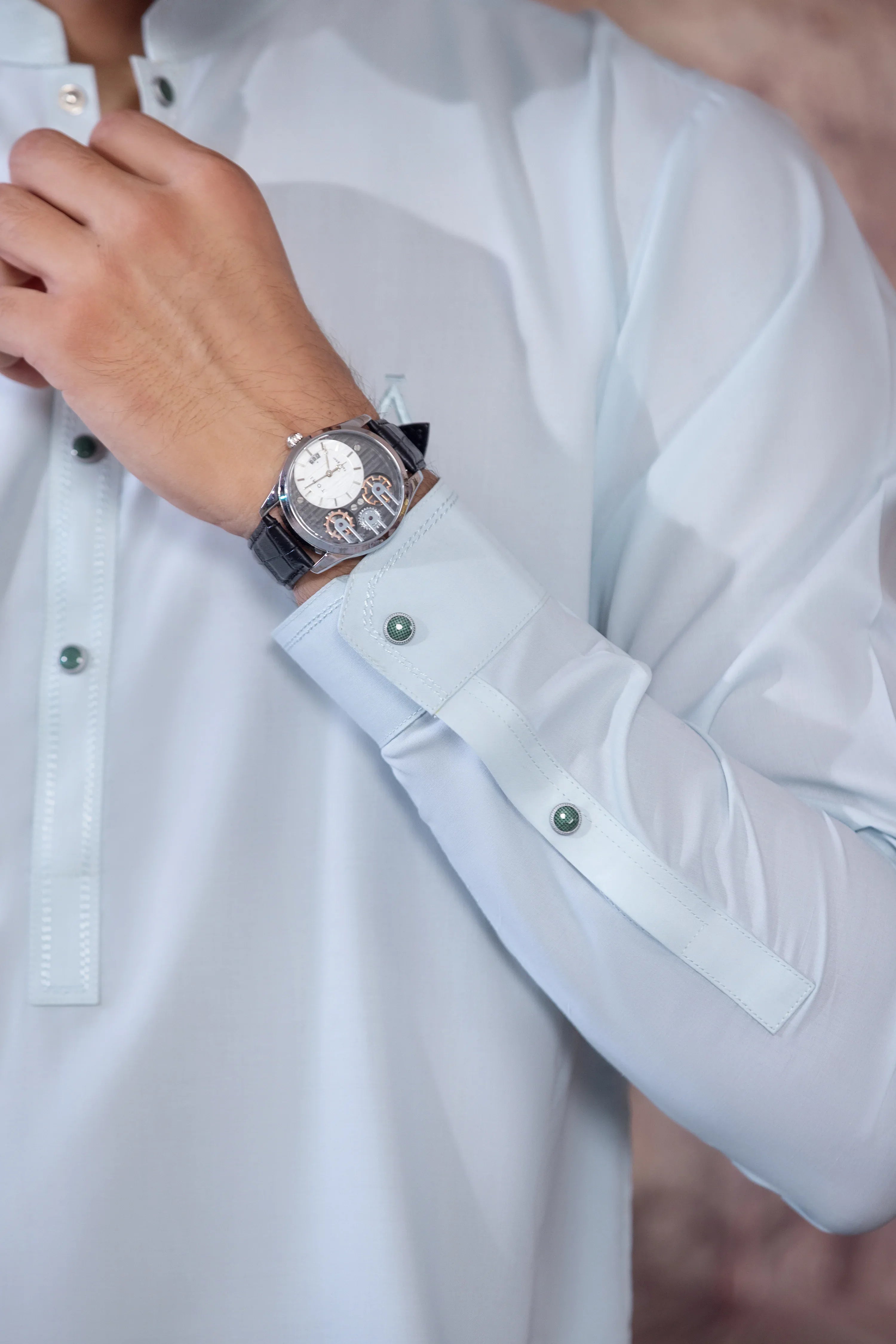 Stitched Premium Kurta With Matching Trouser for Men - Mint