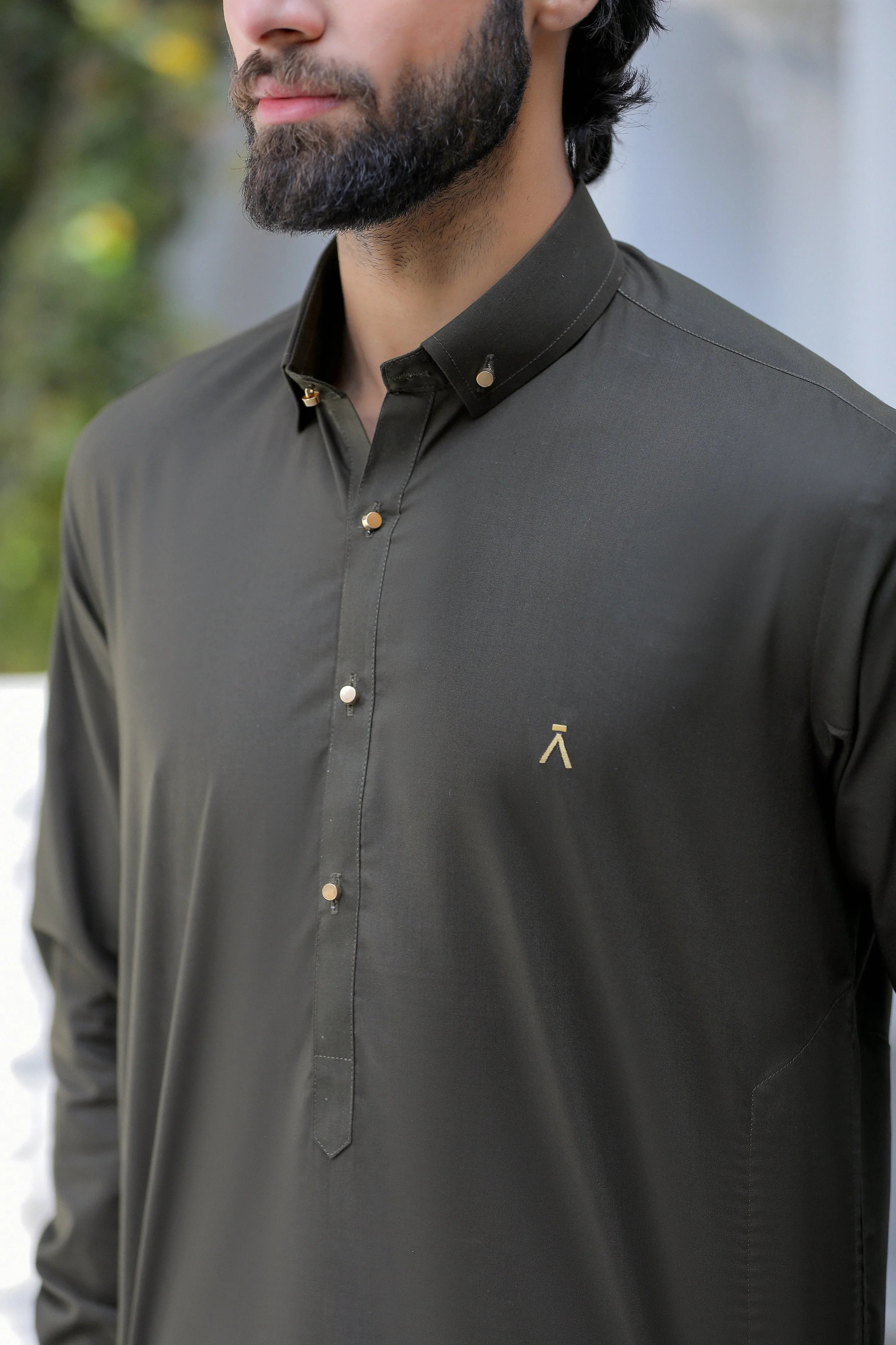 Stitched Signature Logo Shalwar Kameez for Men